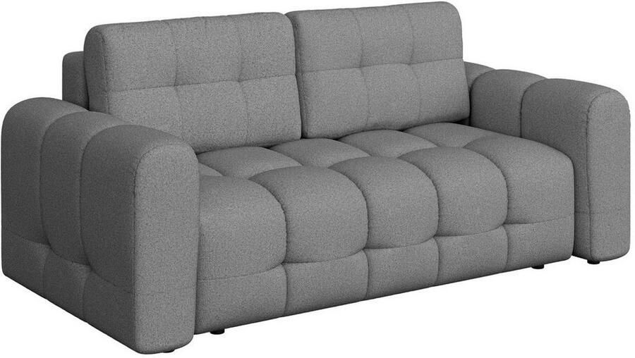 INOSIGN 2-zitsbank Manilla trendy stiksels 2 rugkussens B D H 195 107 91 cm met golfondersteuning in verschillende materialen en kleuren