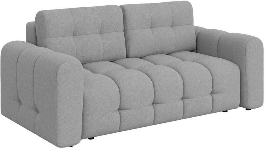 INOSIGN 2-zitsbank Manilla trendy stiksels 2 rugkussens B D H 195 107 91 cm met golfondersteuning in verschillende materialen en kleuren