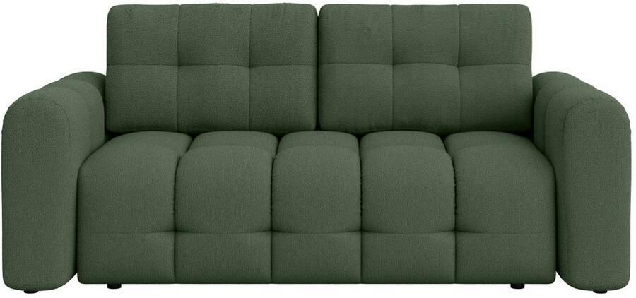 INOSIGN 2-zitsbank Manilla trendy stiksels 2 rugkussens B D H 195 107 91 cm met golfondersteuning in verschillende materialen en kleuren - Foto 3