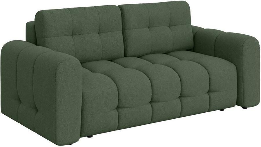 INOSIGN 2-zitsbank Manilla trendy stiksels 2 rugkussens B D H 195 107 91 cm met golfondersteuning in verschillende materialen en kleuren