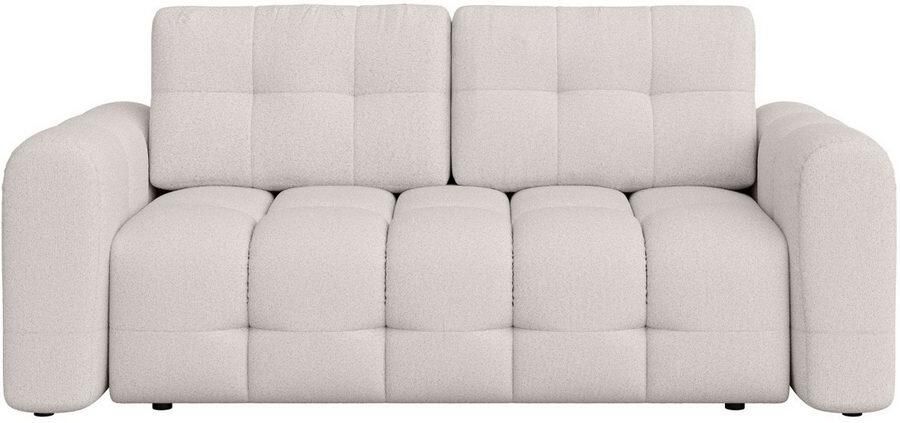 INOSIGN 2-zitsbank Manilla trendy stiksels 2 rugkussens B D H 195 107 91 cm met golfondersteuning in verschillende materialen en kleuren - Foto 3