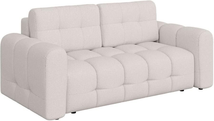 INOSIGN 2-zitsbank Manilla trendy stiksels 2 rugkussens B D H 195 107 91 cm met golfondersteuning in verschillende materialen en kleuren