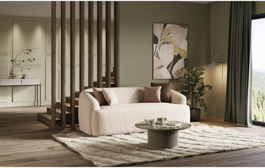 INOSIGN 2-zitsbank Nergal eenpersoonsbank Breedte 217cm organisch design Modern ontwerp eenvoudige uitstraling stijlvolle blikvanger in de woonkamer - Foto 3