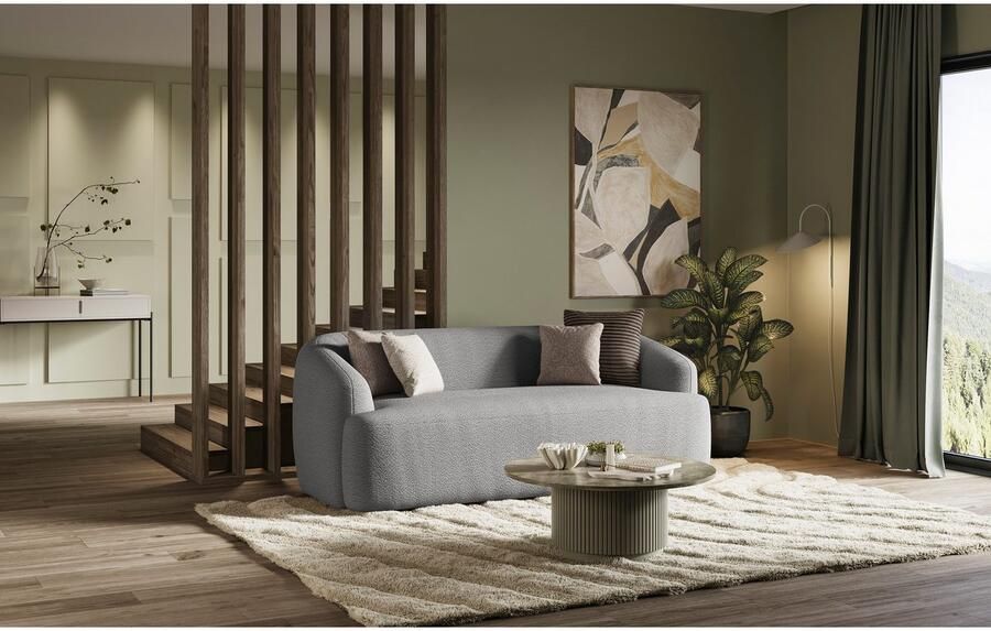 INOSIGN 2-zitsbank Nergal eenpersoonsbank Breedte 217cm organisch design Modern ontwerp eenvoudige uitstraling stijlvolle blikvanger in de woonkamer - Foto 3