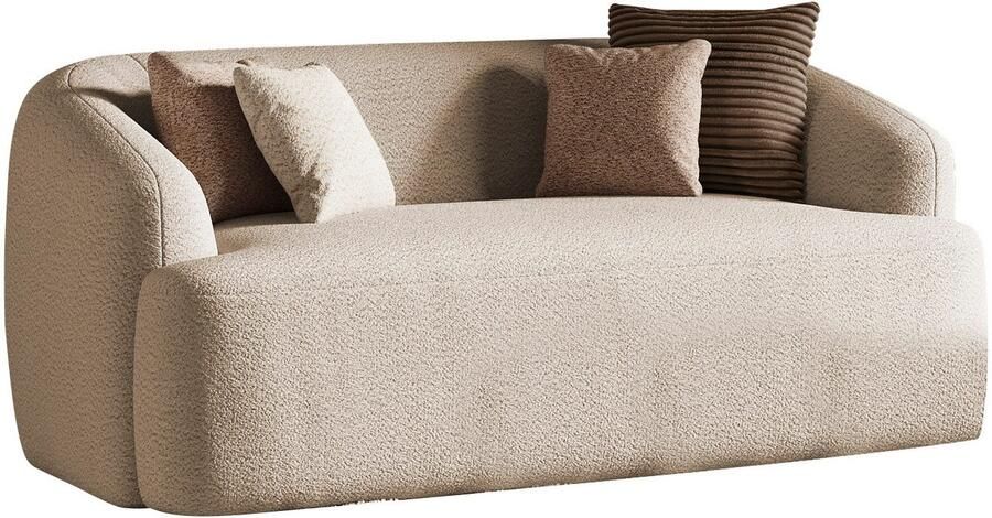 INOSIGN 2-zitsbank Nergal eenpersoonsbank organisch design Breedte 177cm Modern ontwerp eenvoudige uitstraling stijlvolle blikvanger in de woonkamer - Foto 4