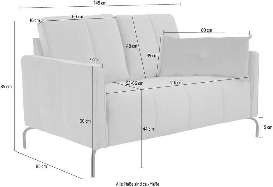 INOSIGN 2-zitsbank Xeen met fijne quilten en biezen - Foto 3