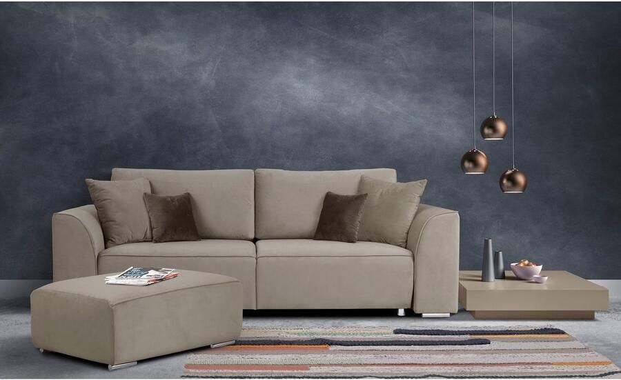 INOSIGN 3-zitsbank BEATRICE optionele slaapbank met bedlade B D H 250 107 92 cm - Foto 3