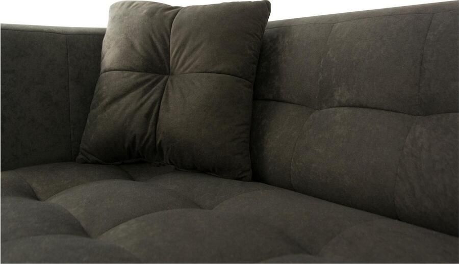 Home affaire 3-zitsbank Bengo met stiksels in de zitting en de rugleuning incl. sierkussen - Foto 4