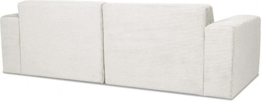 INOSIGN 3-zitsbank Koa 228 cm modulair bankstel in webstof cord Designbank zachte lounge-zitcomfort golfondersteuning tot aan de vloer - Foto 7