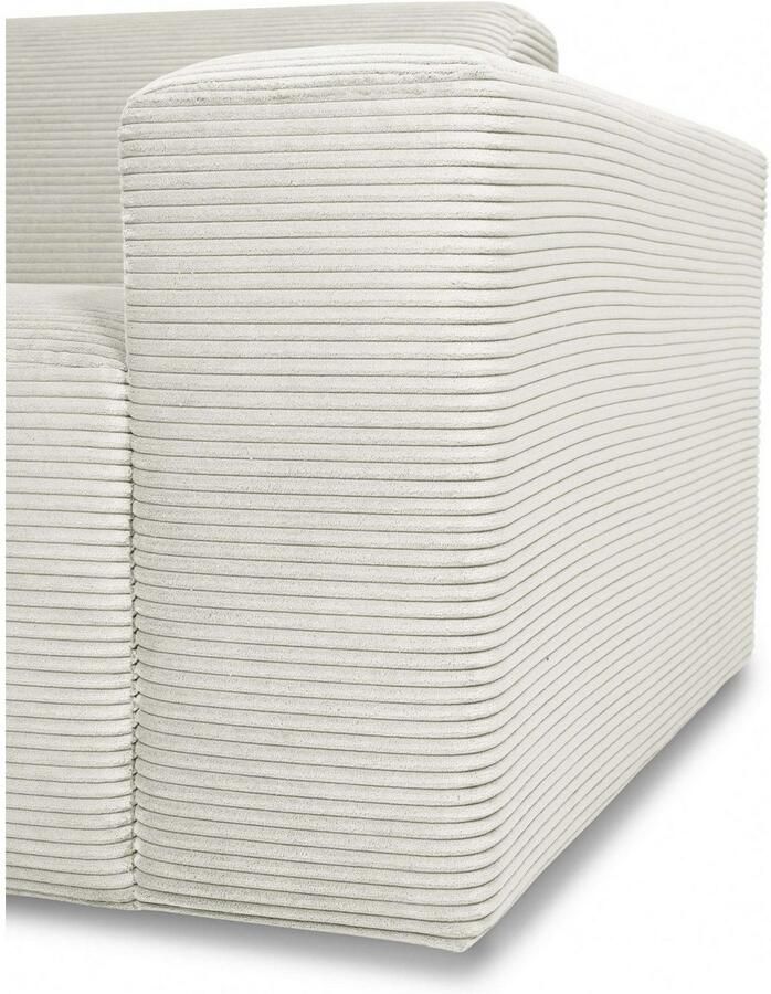 INOSIGN 3-zitsbank Koa 228 cm modulair bankstel in webstof cord Designbank zachte lounge-zitcomfort golfondersteuning tot aan de vloer - Foto 2