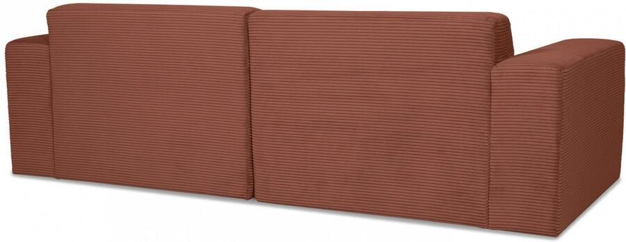 INOSIGN 3-zitsbank Koa 228 cm modulair bankstel in webstof cord Designbank zachte lounge-zitcomfort golfondersteuning tot aan de vloer - Foto 7