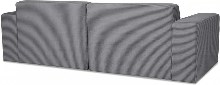 INOSIGN 3-zitsbank Koa 228 cm modulair bankstel in webstof cord Designbank zachte lounge-zitcomfort golfondersteuning tot aan de vloer - Foto 7