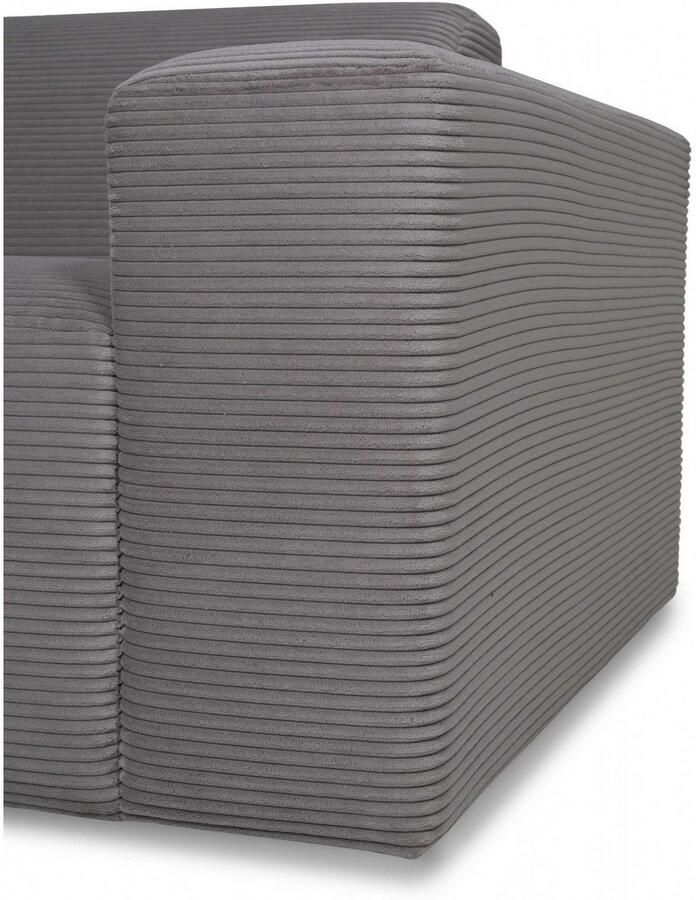 INOSIGN 3-zitsbank Koa 228 cm modulair bankstel in webstof cord Designbank zachte lounge-zitcomfort golfondersteuning tot aan de vloer - Foto 2