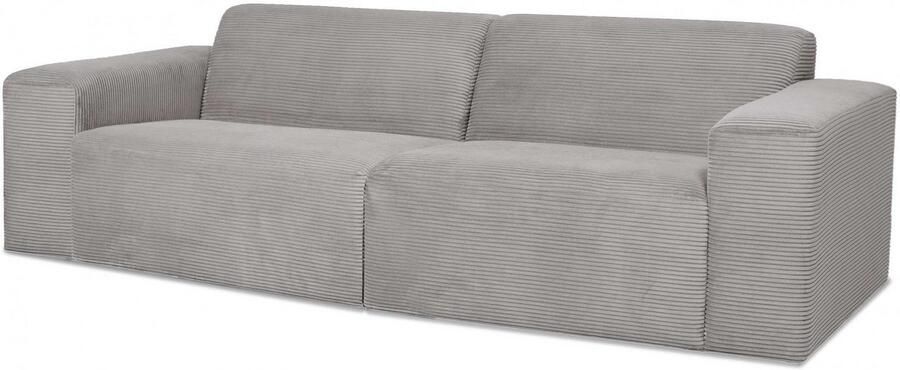 INOSIGN 3-zitsbank Koa 228 cm modulair bankstel in webstof cord Designbank zachte lounge-zitcomfort golfondersteuning tot aan de vloer - Foto 7