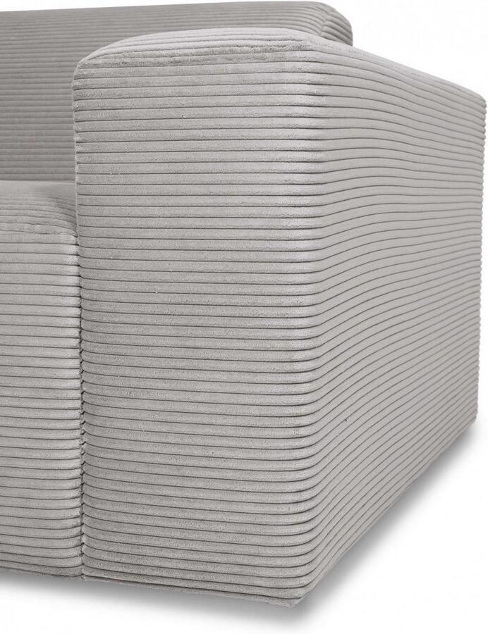 INOSIGN 3-zitsbank Koa 228 cm modulair bankstel in webstof cord Designbank zachte lounge-zitcomfort golfondersteuning tot aan de vloer - Foto 2