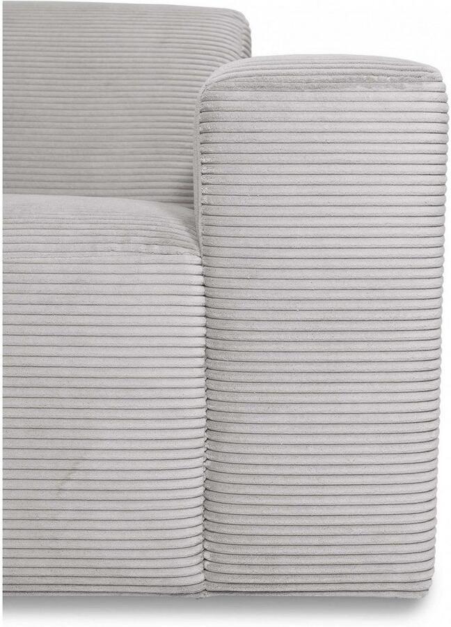 INOSIGN 3-zitsbank Koa 228 cm modulair bankstel in webstof cord Designbank zachte lounge-zitcomfort golfondersteuning tot aan de vloer - Foto 4