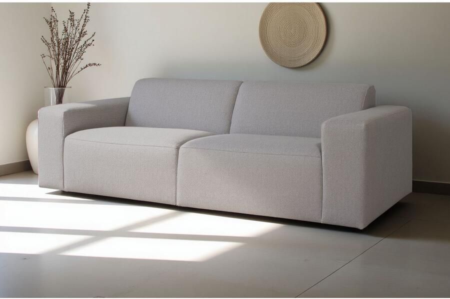 INOSIGN 3-zitsbank Koa 228 cm modulair bankstel in webstof cord Designbank zachte lounge-zitcomfort golfondersteuning tot aan de vloer - Foto 4