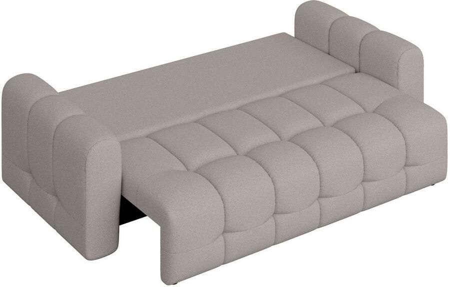 INOSIGN 3-zitsbank Manilla optioneel met bedfunctie B D H 265 117 91 cm met golfondersteuning in verschillende materialen en kleuren - Foto 2