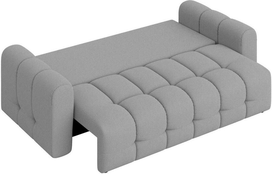 INOSIGN 3-zitsbank Manilla optioneel met bedfunctie B D H 265 117 91 cm met golfondersteuning in verschillende materialen en kleuren - Foto 2