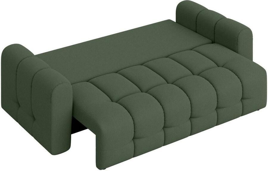 INOSIGN 3-zitsbank Manilla optioneel met bedfunctie B D H 265 117 91 cm met golfondersteuning in verschillende materialen en kleuren - Foto 2