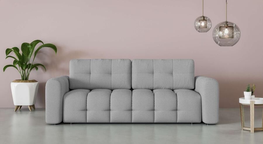 INOSIGN 3-zitsbank Manilla optioneel met bedfunctie B D H 265 117 91 cm met golfondersteuning in verschillende materialen en kleuren - Foto 7