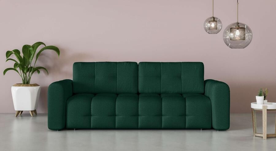 INOSIGN 3-zitsbank Manilla optioneel met bedfunctie B D H 265 117 91 cm met golfondersteuning in verschillende materialen en kleuren - Foto 7