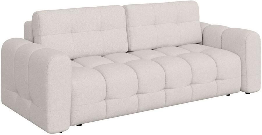 INOSIGN 3-zitsbank Manilla optioneel met bedfunctie B D H 265 117 91 cm met golfondersteuning in verschillende materialen en kleuren - Foto 4