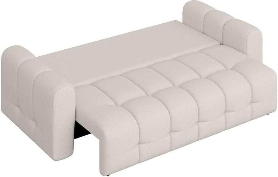 INOSIGN 3-zitsbank Manilla optioneel met bedfunctie B D H 265 117 91 cm met golfondersteuning in verschillende materialen en kleuren - Foto 2