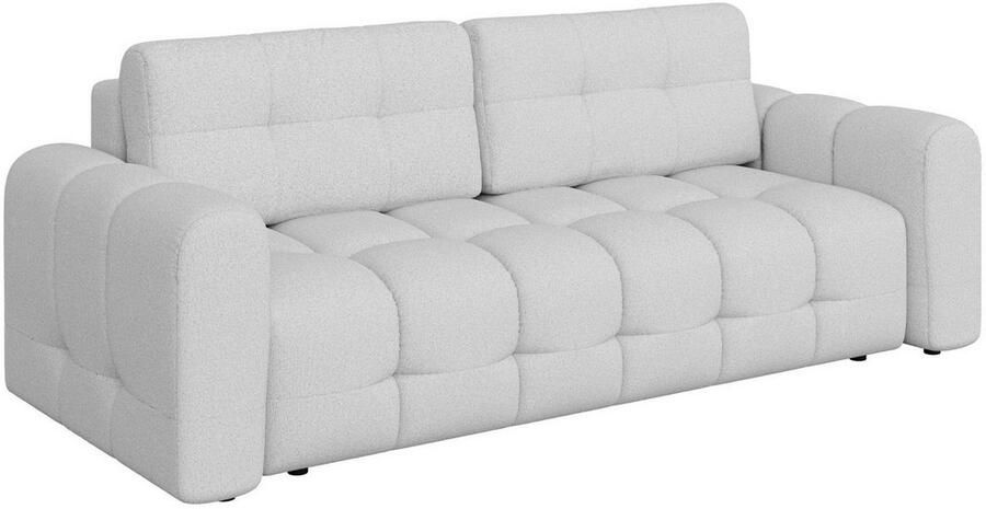 INOSIGN 3-zitsbank Manilla optioneel met bedfunctie B D H 265 117 91 cm met golfondersteuning in verschillende materialen en kleuren - Foto 4