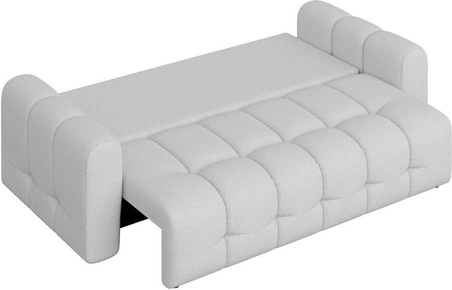 INOSIGN 3-zitsbank Manilla optioneel met bedfunctie B D H 265 117 91 cm met golfondersteuning in verschillende materialen en kleuren - Foto 2