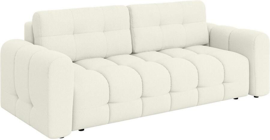 INOSIGN 3-zitsbank Manilla optioneel met bedfunctie B D H 265 117 91 cm met golfondersteuning in verschillende materialen en kleuren - Foto 4