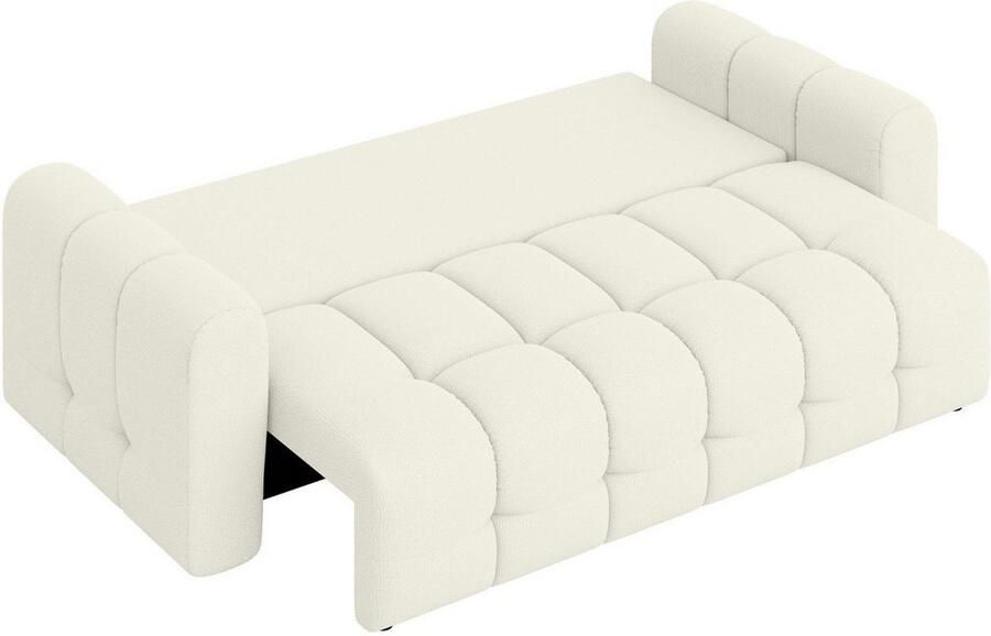 INOSIGN 3-zitsbank Manilla optioneel met bedfunctie B D H 265 117 91 cm met golfondersteuning in verschillende materialen en kleuren - Foto 2