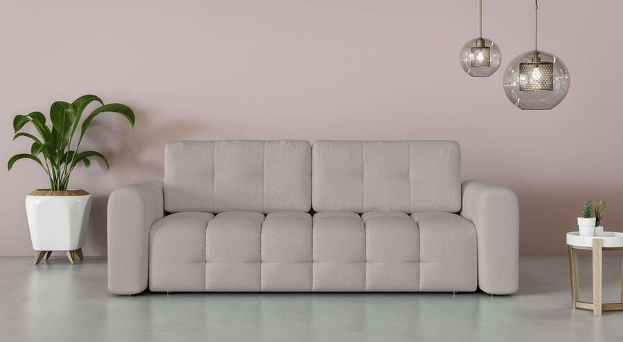 INOSIGN 3-zitsbank Manilla optioneel met bedfunctie B D H 265 117 91 cm met golfondersteuning in verschillende materialen en kleuren - Foto 7