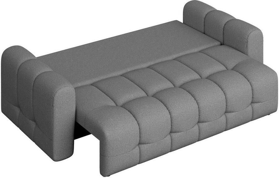 INOSIGN 3-zitsbank Manilla optioneel met bedfunctie B D H 265 117 91 cm met golfondersteuning in verschillende materialen en kleuren - Foto 2