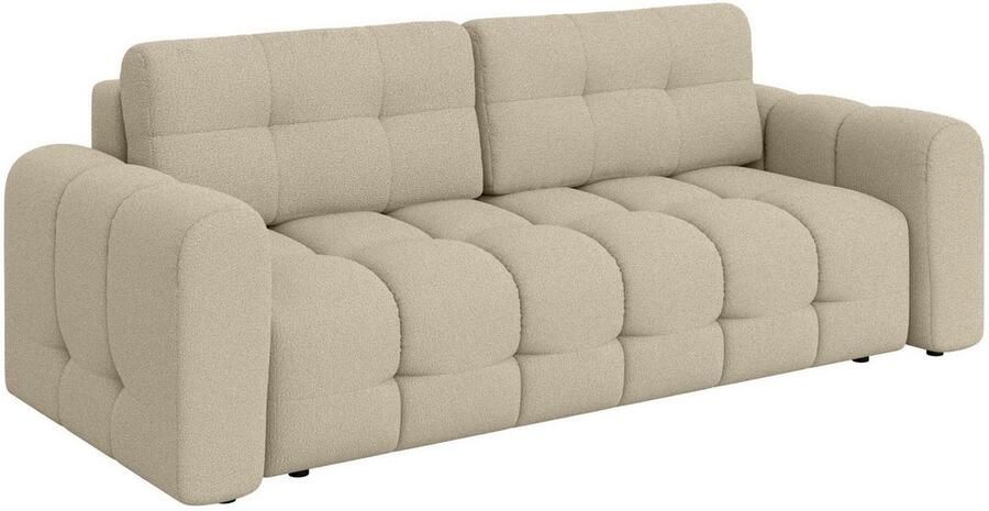 INOSIGN 3-zitsbank Manilla optioneel met bedfunctie B D H 265 117 91 cm met golfondersteuning in verschillende materialen en kleuren - Foto 4