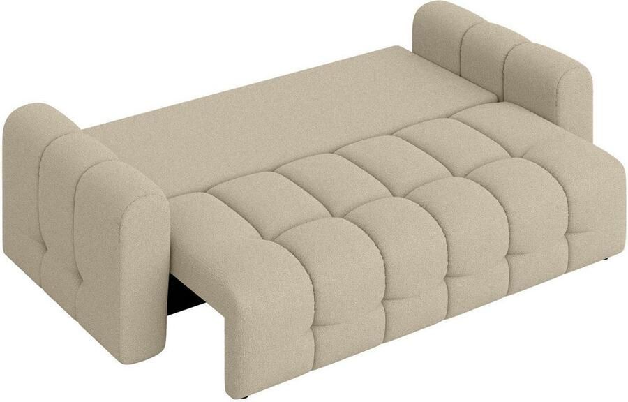 INOSIGN 3-zitsbank Manilla optioneel met bedfunctie B D H 265 117 91 cm met golfondersteuning in verschillende materialen en kleuren - Foto 2