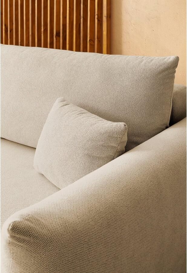 INOSIGN 3-zitsbank MAVAS slaapbank met bedlade ca. 240 108 cm (ligoppervlak 212 145 cm) ribfluweel chenille structuur - Foto 4