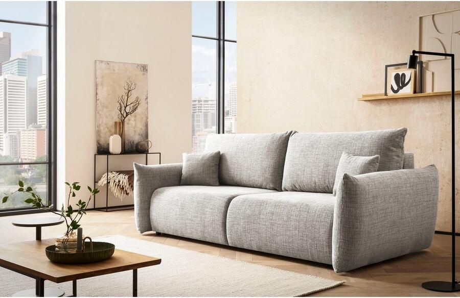 Home affaire 3-zitsbank MAVAS slaapbank met bedlade ca. 240 108 cm (ligoppervlak 212 145 cm) ribfluweel chenille structuur - Foto 6
