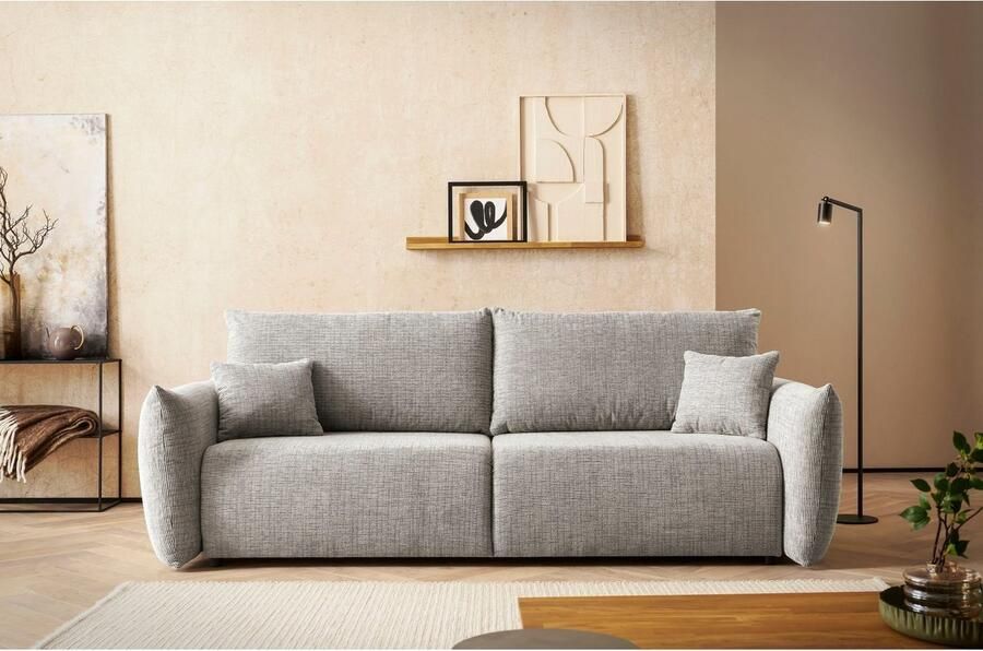 Home affaire 3-zitsbank MAVAS slaapbank met bedlade ca. 240 108 cm (ligoppervlak 212 145 cm) ribfluweel chenille structuur - Foto 5