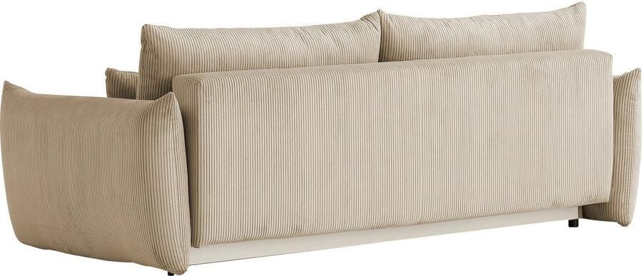 Home affaire 3-zitsbank MAVAS slaapbank met bedlade ca. 240 108 cm (ligoppervlak 212 145 cm) ribfluweel chenille structuur - Foto 12
