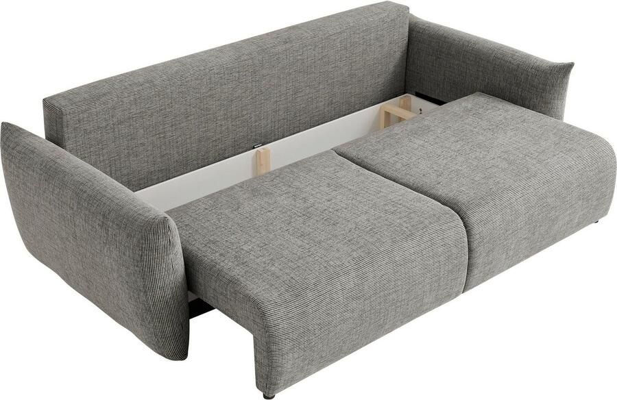 Home affaire 3-zitsbank MAVAS slaapbank met bedlade ca. 240 108 cm (ligoppervlak 212 145 cm) ribfluweel chenille structuur - Foto 9