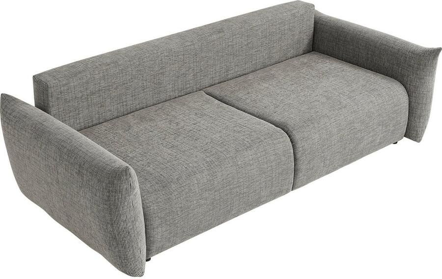 Home affaire 3-zitsbank MAVAS slaapbank met bedlade ca. 240 108 cm (ligoppervlak 212 145 cm) ribfluweel chenille structuur - Foto 11