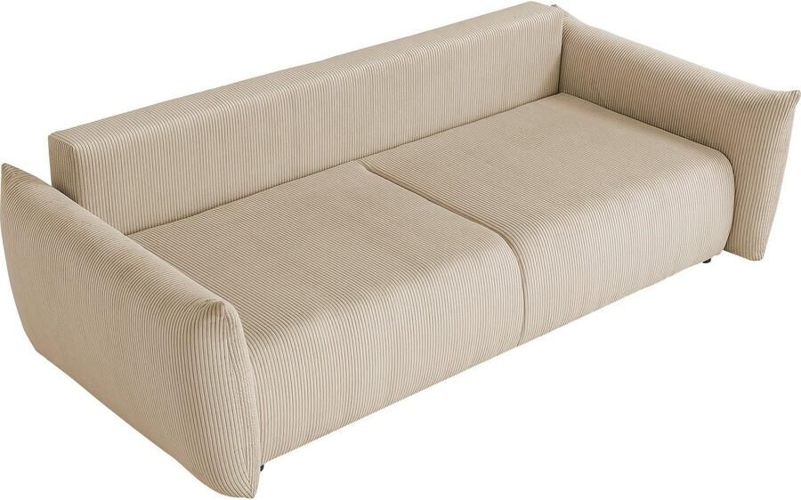 Home affaire 3-zitsbank MAVAS slaapbank met bedlade ca. 240 108 cm (ligoppervlak 212 145 cm) ribfluweel chenille structuur - Foto 10