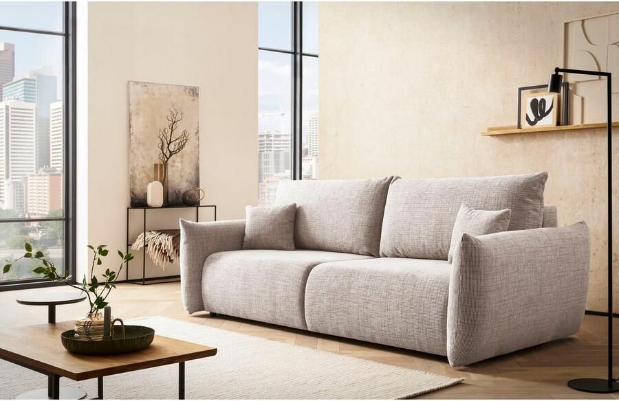 Home affaire 3-zitsbank MAVAS slaapbank met bedlade ca. 240 108 cm (ligoppervlak 212 145 cm) ribfluweel chenille structuur - Foto 6