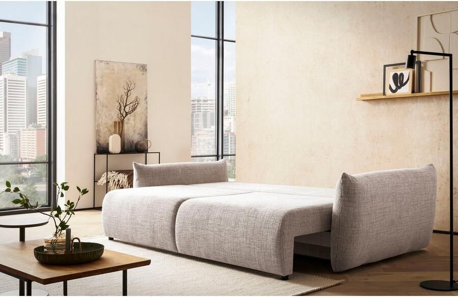 Home affaire 3-zitsbank MAVAS slaapbank met bedlade ca. 240 108 cm (ligoppervlak 212 145 cm) ribfluweel chenille structuur - Foto 7