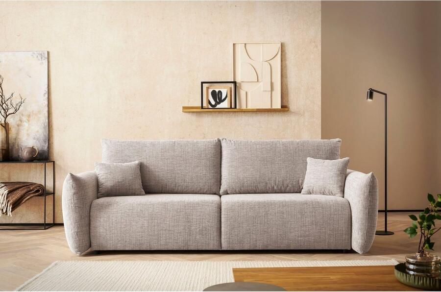Home affaire 3-zitsbank MAVAS slaapbank met bedlade ca. 240 108 cm (ligoppervlak 212 145 cm) ribfluweel chenille structuur - Foto 5