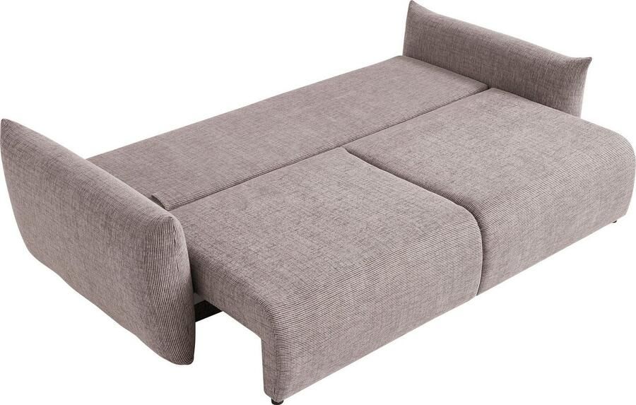 Home affaire 3-zitsbank MAVAS slaapbank met bedlade ca. 240 108 cm (ligoppervlak 212 145 cm) ribfluweel chenille structuur - Foto 9