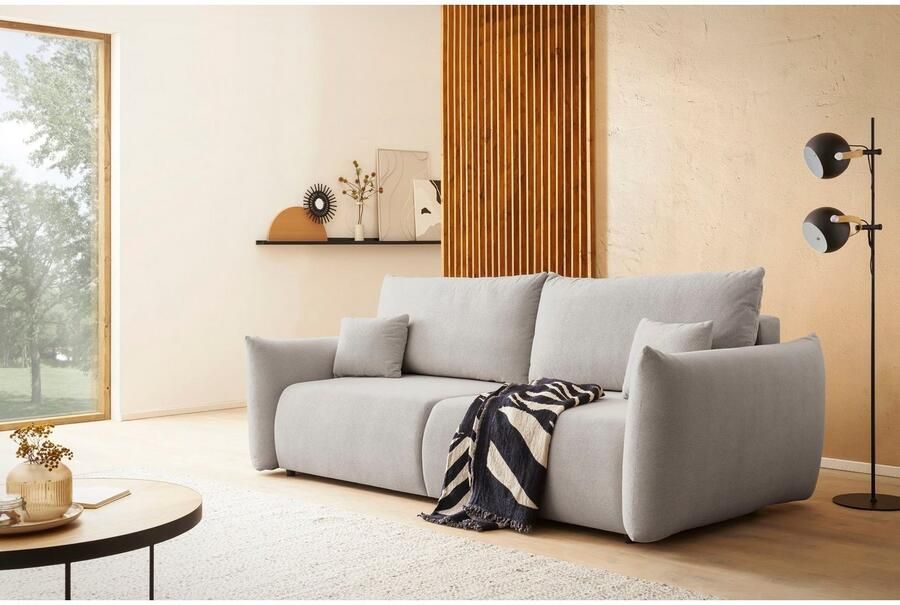 Home affaire 3-zitsbank MAVAS slaapbank met bedlade ca. 240 108 cm (ligoppervlak 212 145 cm) ribfluweel chenille structuur - Foto 7