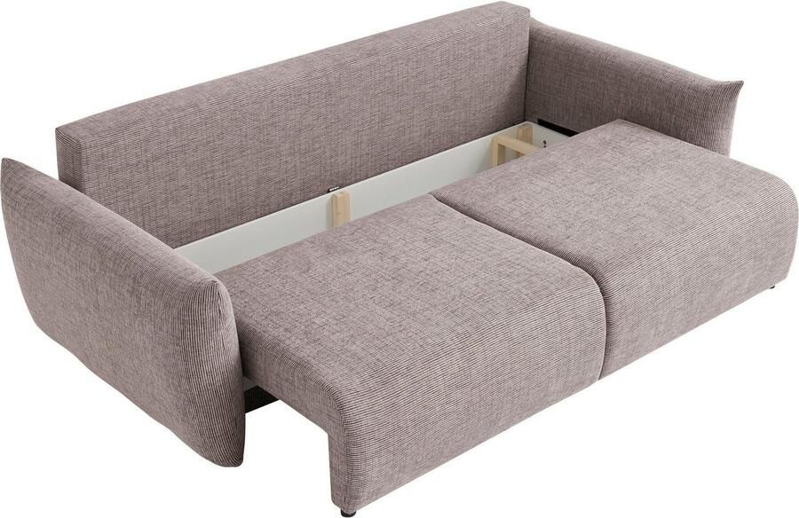 Home affaire 3-zitsbank MAVAS slaapbank met bedlade ca. 240 108 cm (ligoppervlak 212 145 cm) ribfluweel chenille structuur - Foto 8