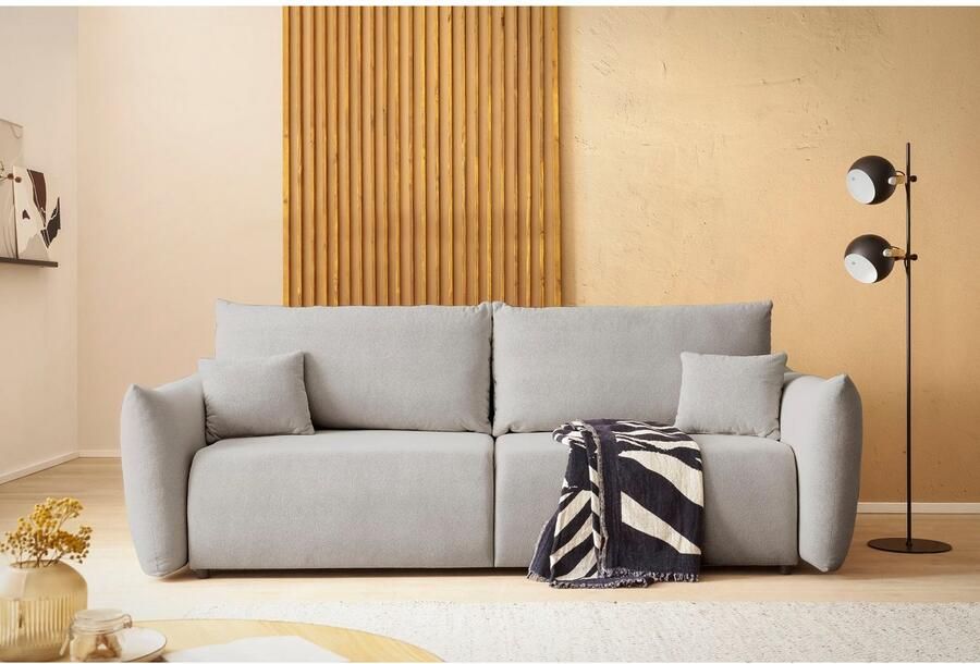 Home affaire 3-zitsbank MAVAS slaapbank met bedlade ca. 240 108 cm (ligoppervlak 212 145 cm) ribfluweel chenille structuur - Foto 5